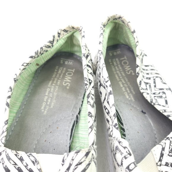 Toms Alpagata Aztec Print Slip On Flats Wrap Style Lightweight Shoes Size 8.5 - Picture 6 of 7